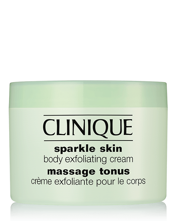 Sparkle Skin Body Exfoliating Cream, Πλούσια απολέπιση απομακρύνει την επίμονη θαμπή όψη και το ξεφλούδισμα. Αφήνει την επιδερμίδα περιποιημένη και λεία.