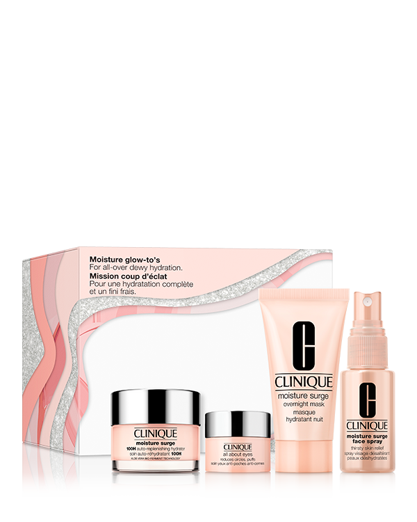 Moisture Surge Glow To&#039;s: Hydrating Skincare Set, Προϊόντα για απολαυστική ενυδάτωση και αναζωογόνηση της επιδερμίδας.