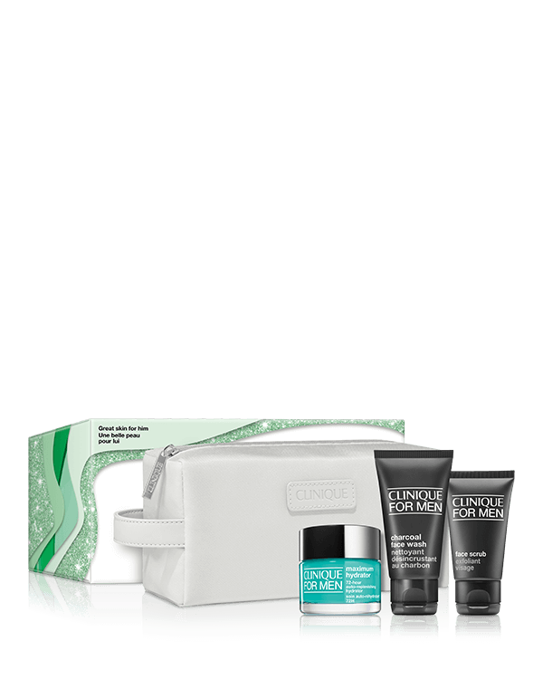 Great Skin For Him Skincare Set, Τρεις αγαπημένες συνθέσεις Clinique For Men™ σε ένα όμορφο σετ.